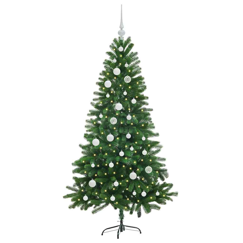 Karácsonyfa 150 LED-del állvánnyal Zöld 150 cm PE