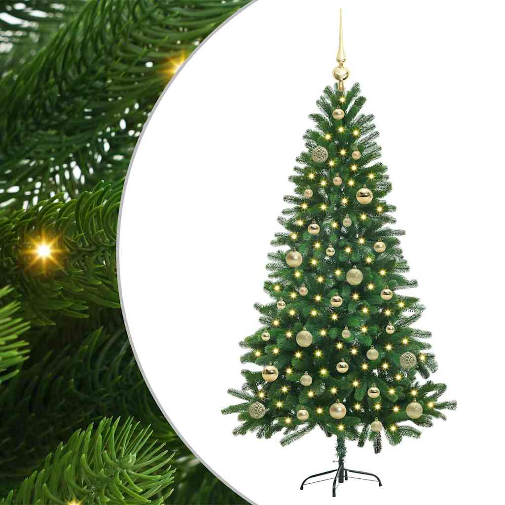 Karácsonyfa 150 LED-del állvánnyal Zöld 150 cm PE