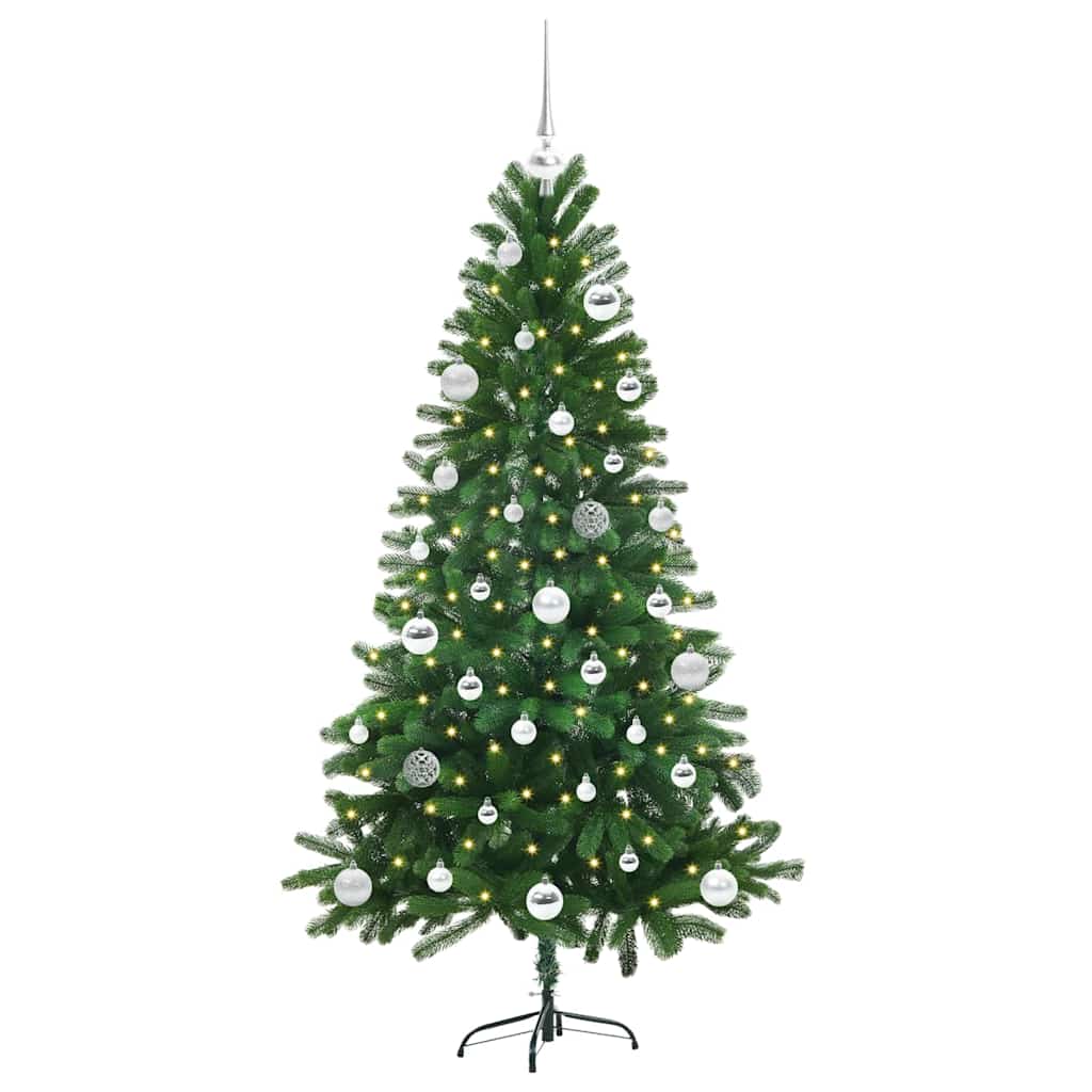 Karácsonyfa 150 LED-del állvánnyal Zöld 150 cm PE