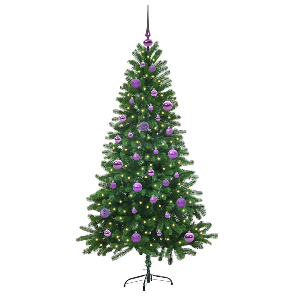 Karácsonyfa 150 LED-del állvánnyal Zöld 150 cm PE