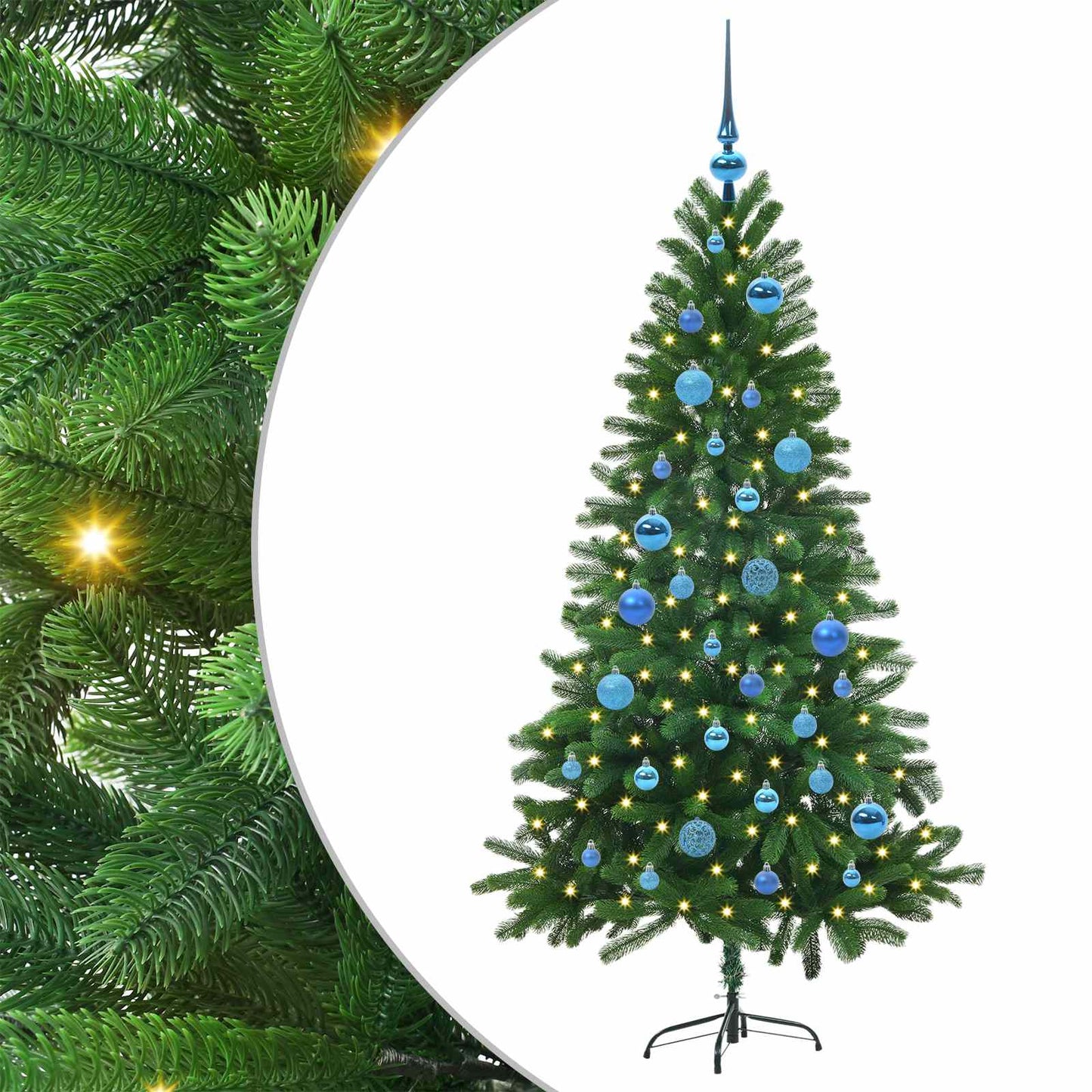 Karácsonyfa 150 LED-del állvánnyal Zöld 150 cm PE