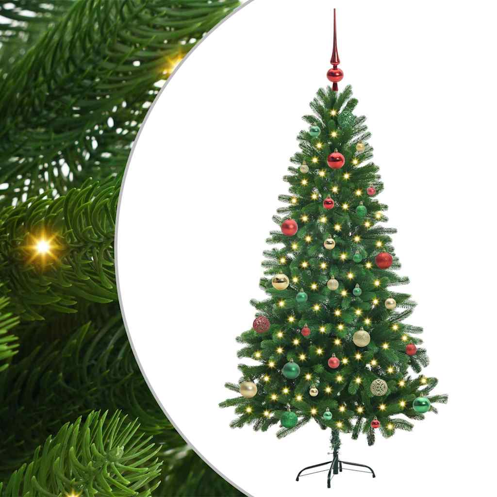Karácsonyfa 150 LED-del állvánnyal Zöld 150 cm PE