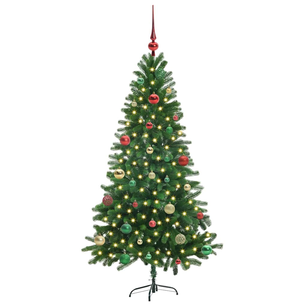 Karácsonyfa 150 LED-del állvánnyal Zöld 150 cm PE