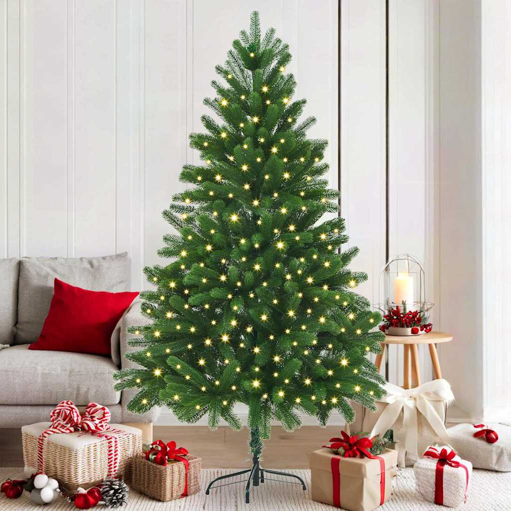 Karácsonyfa 300 LED-del állvánnyal Zöld 180 cm PE