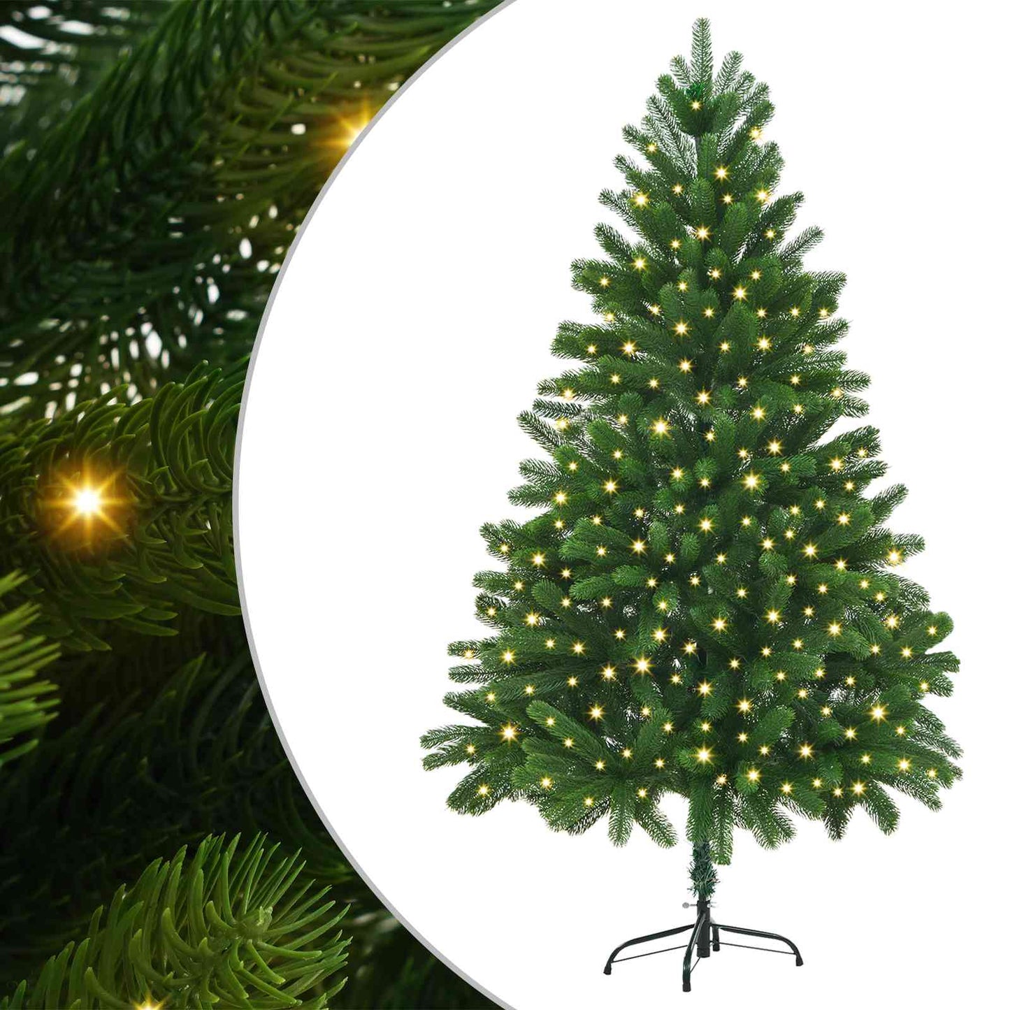 Karácsonyfa 300 LED-del állvánnyal Zöld 180 cm PE