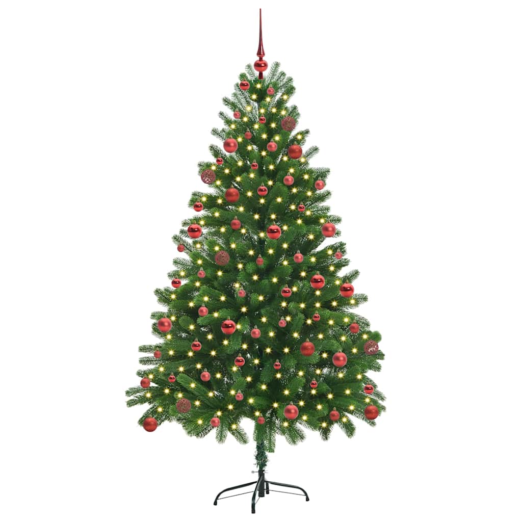 Karácsonyfa 300 LED-del állvánnyal Zöld 180 cm PE