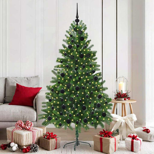 Karácsonyfa 300 LED-del állvánnyal Zöld 180 cm PE