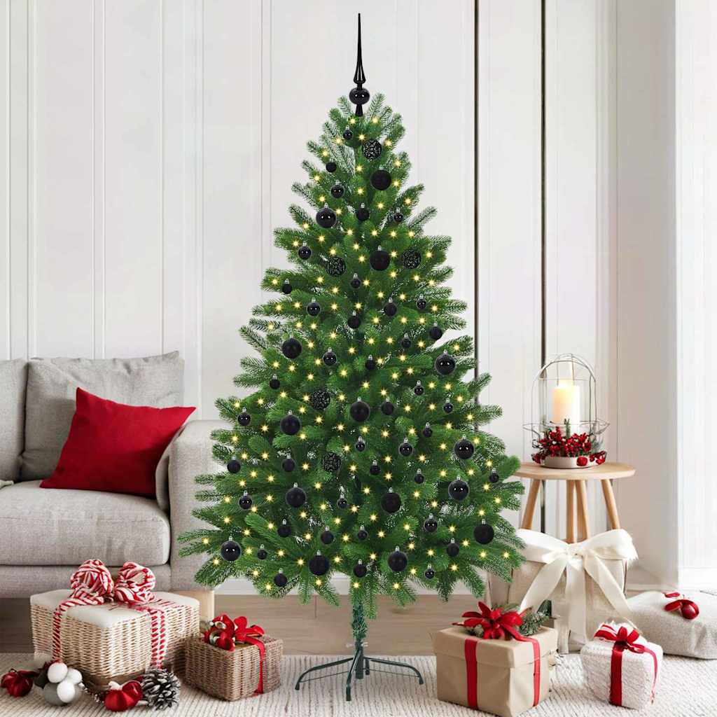Karácsonyfa 300 LED-del állvánnyal Zöld 180 cm PE