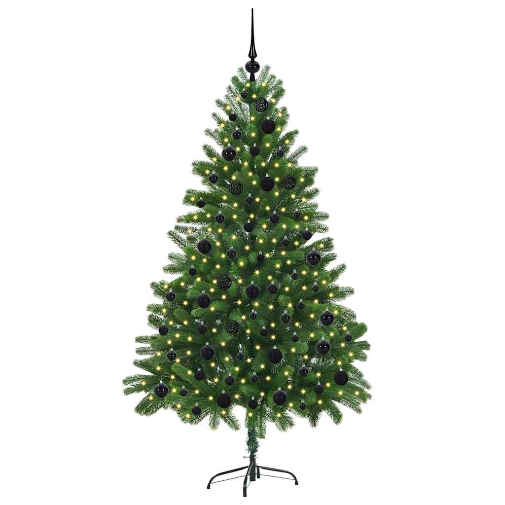 Karácsonyfa 300 LED-del állvánnyal Zöld 180 cm PE