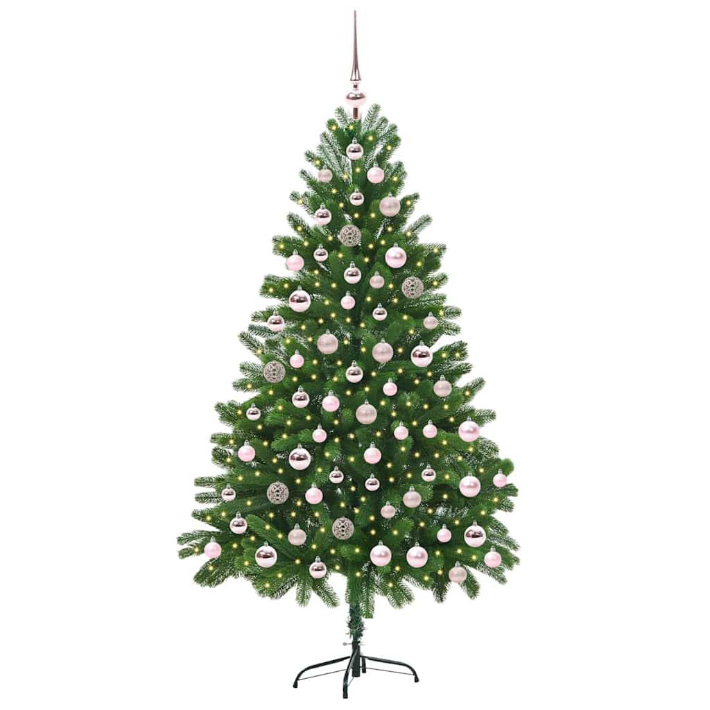 Karácsonyfa 300 LED-del állvánnyal Zöld 180 cm PE