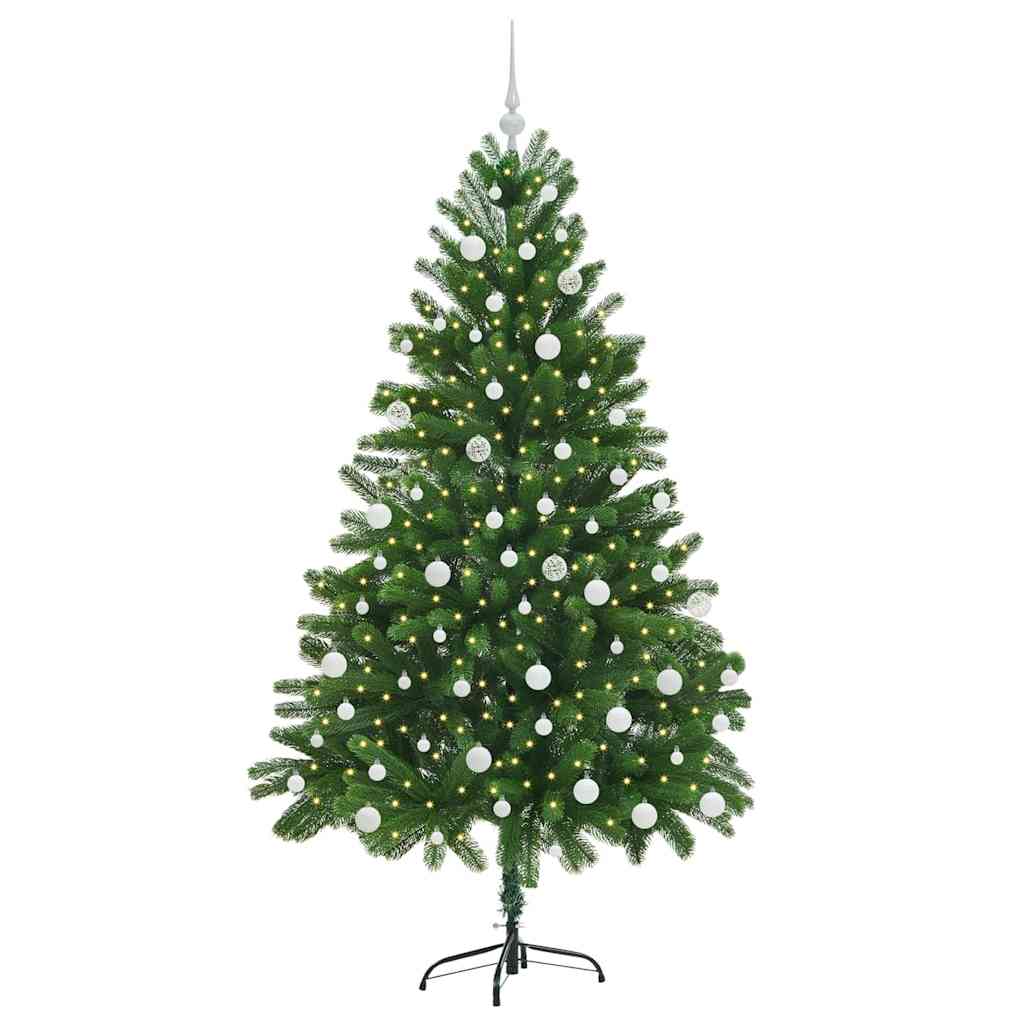 Karácsonyfa 300 LED-del állvánnyal Zöld 180 cm PE