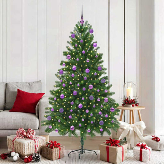 Karácsonyfa 300 LED-del állvánnyal Zöld 180 cm PE
