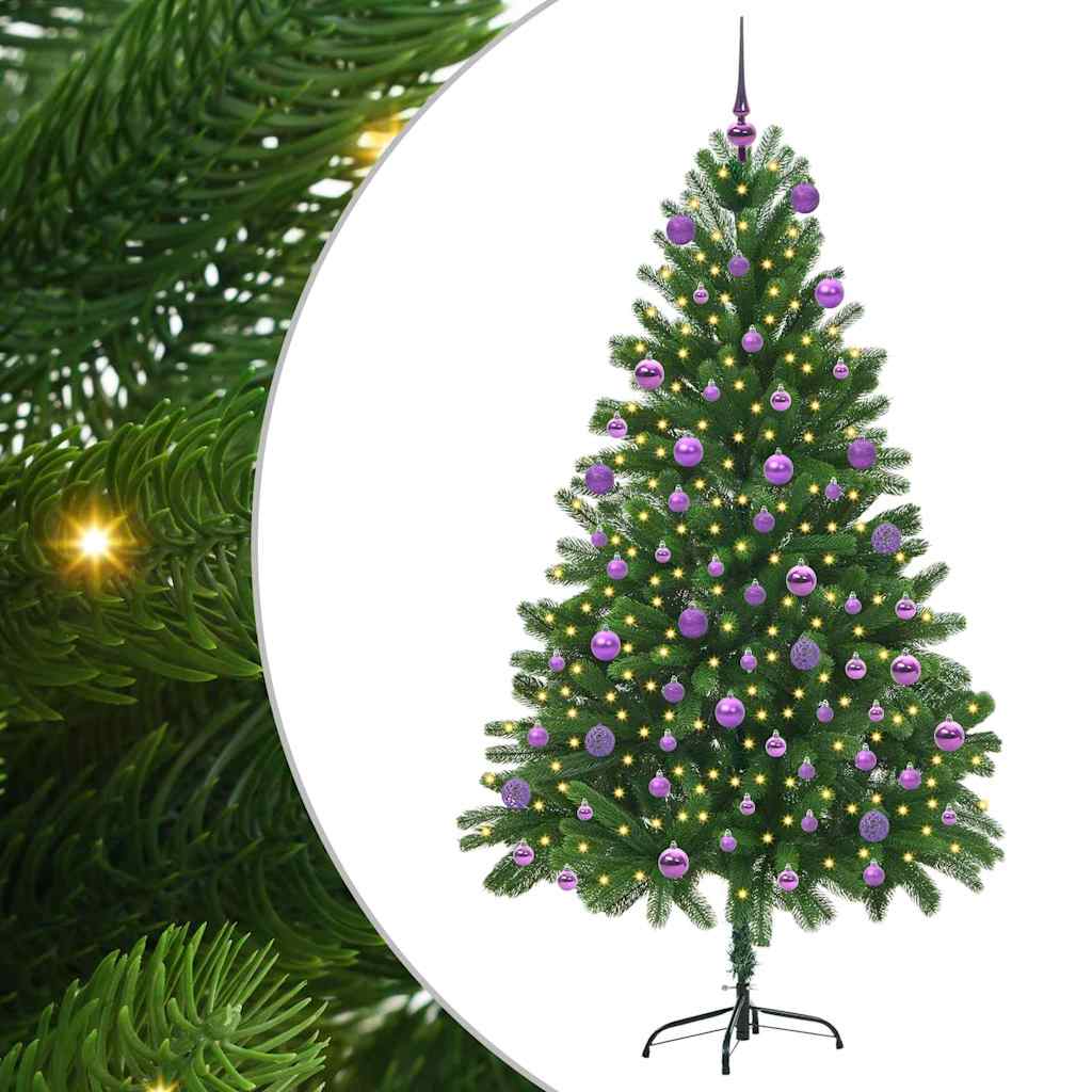 Karácsonyfa 300 LED-del állvánnyal Zöld 180 cm PE