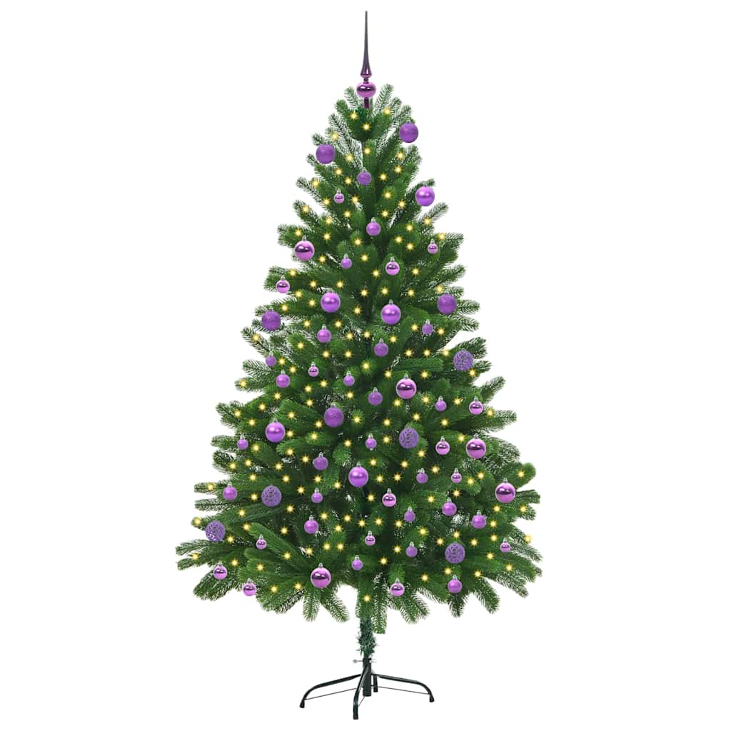 Karácsonyfa 300 LED-del állvánnyal Zöld 180 cm PE