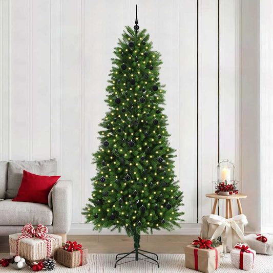 Karácsonyfa 300 LED-del állvánnyal Zöld 240 cm PE