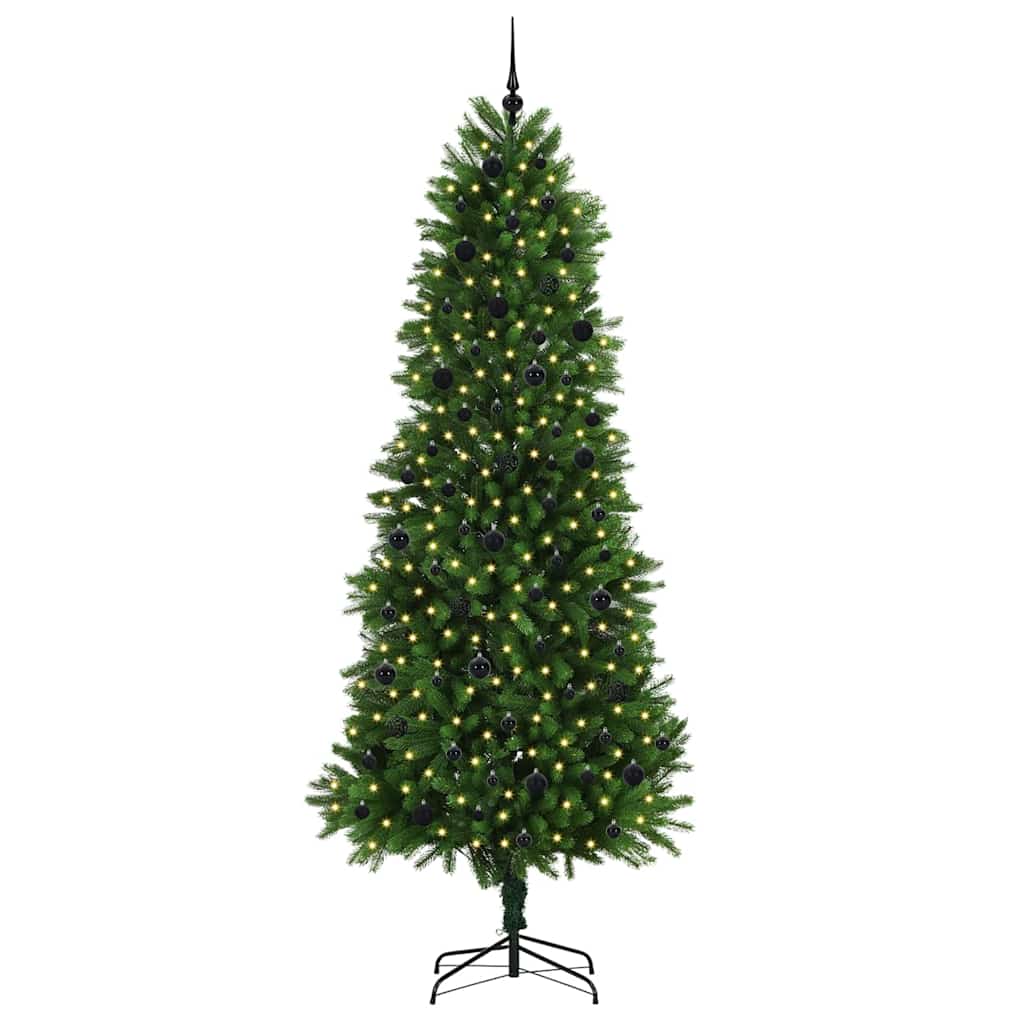 Karácsonyfa 300 LED-del állvánnyal Zöld 240 cm PE