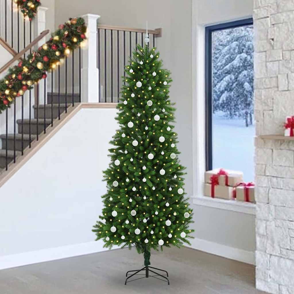 Karácsonyfa 300 LED-del állvánnyal Zöld 240 cm PE