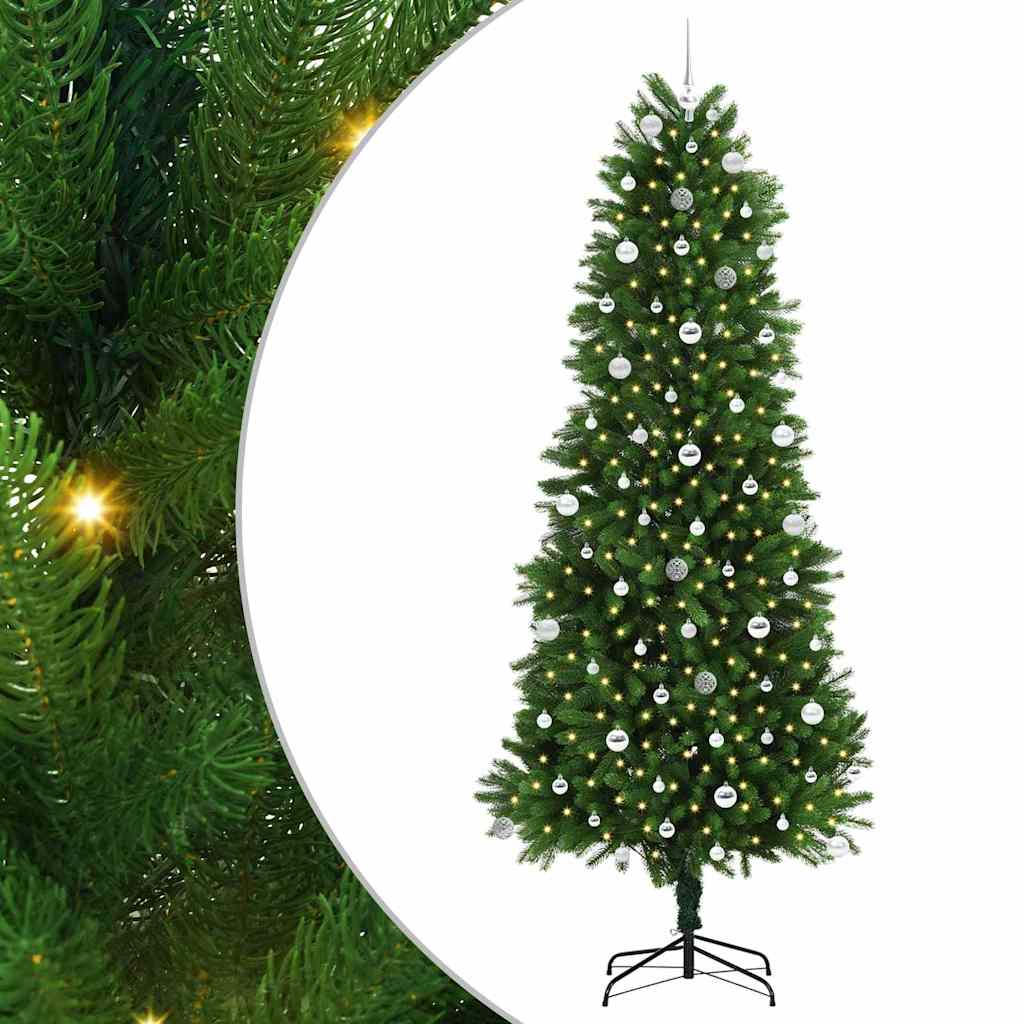 Karácsonyfa 300 LED-del állvánnyal Zöld 240 cm PE