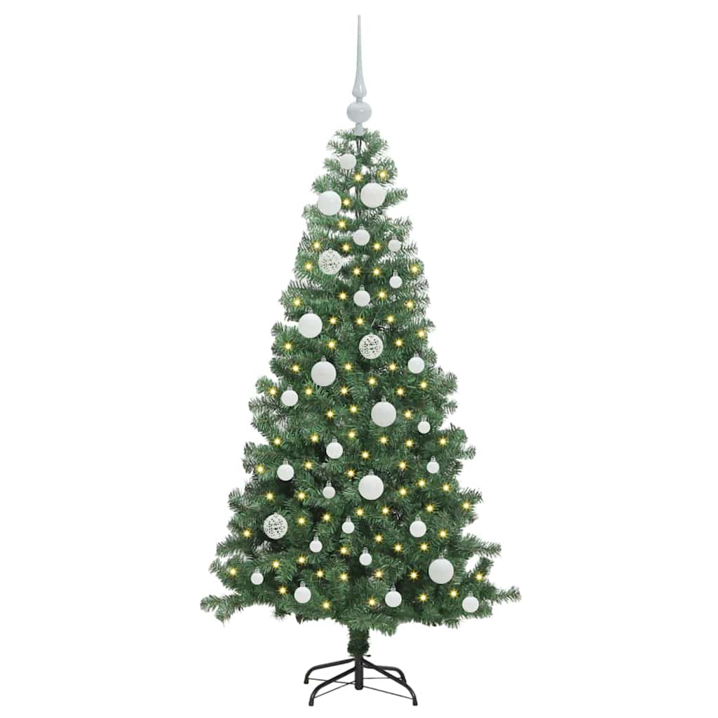 Karácsonyfa 150 LED-del állvánnyal Zöld 120 cm PVC