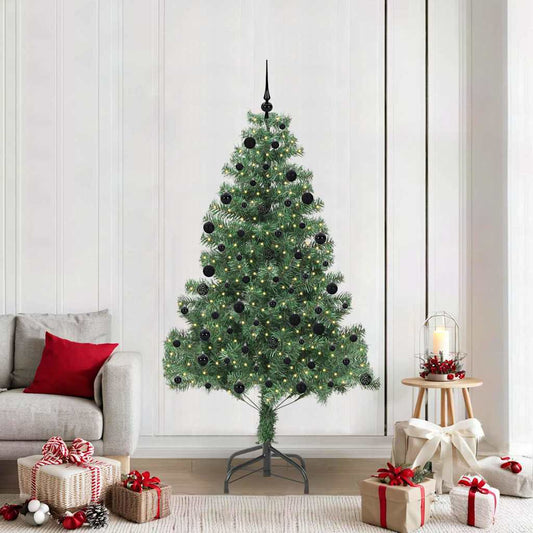 Karácsonyfa 300 LED-del állvánnyal Zöld 210 cm PVC
