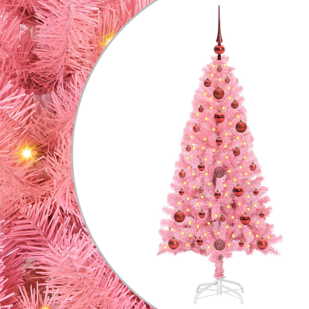 Karácsonyfa Rózsaszín 120 cm PVC