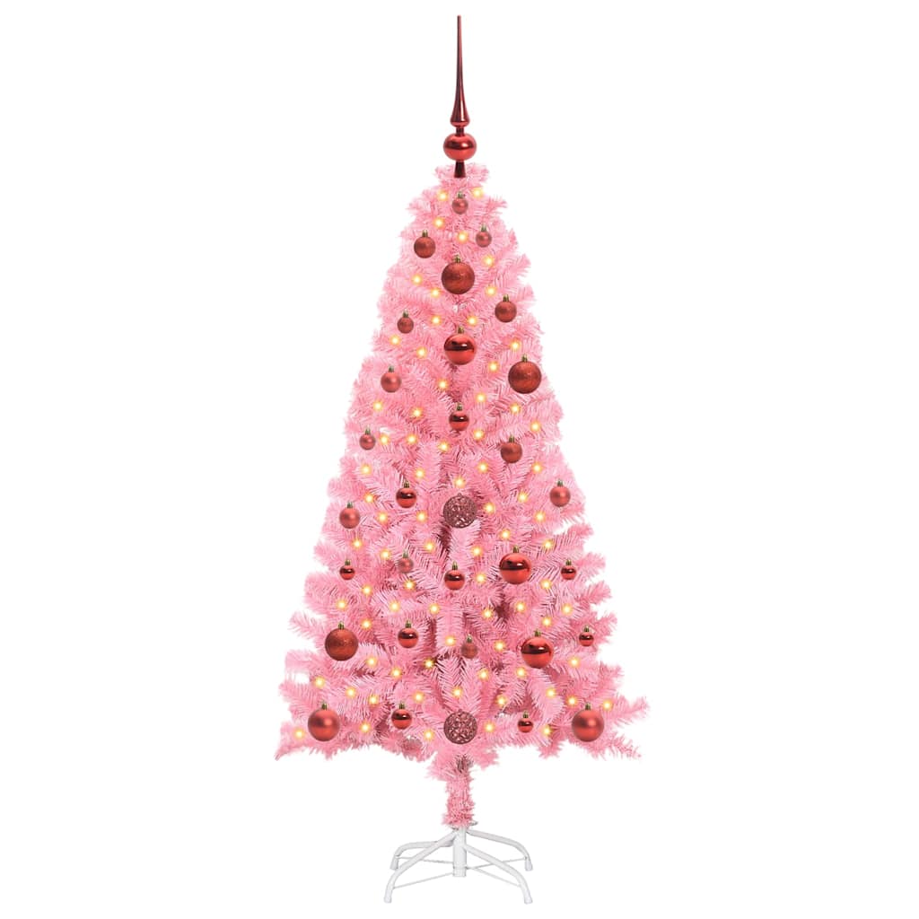 Karácsonyfa Rózsaszín 120 cm PVC