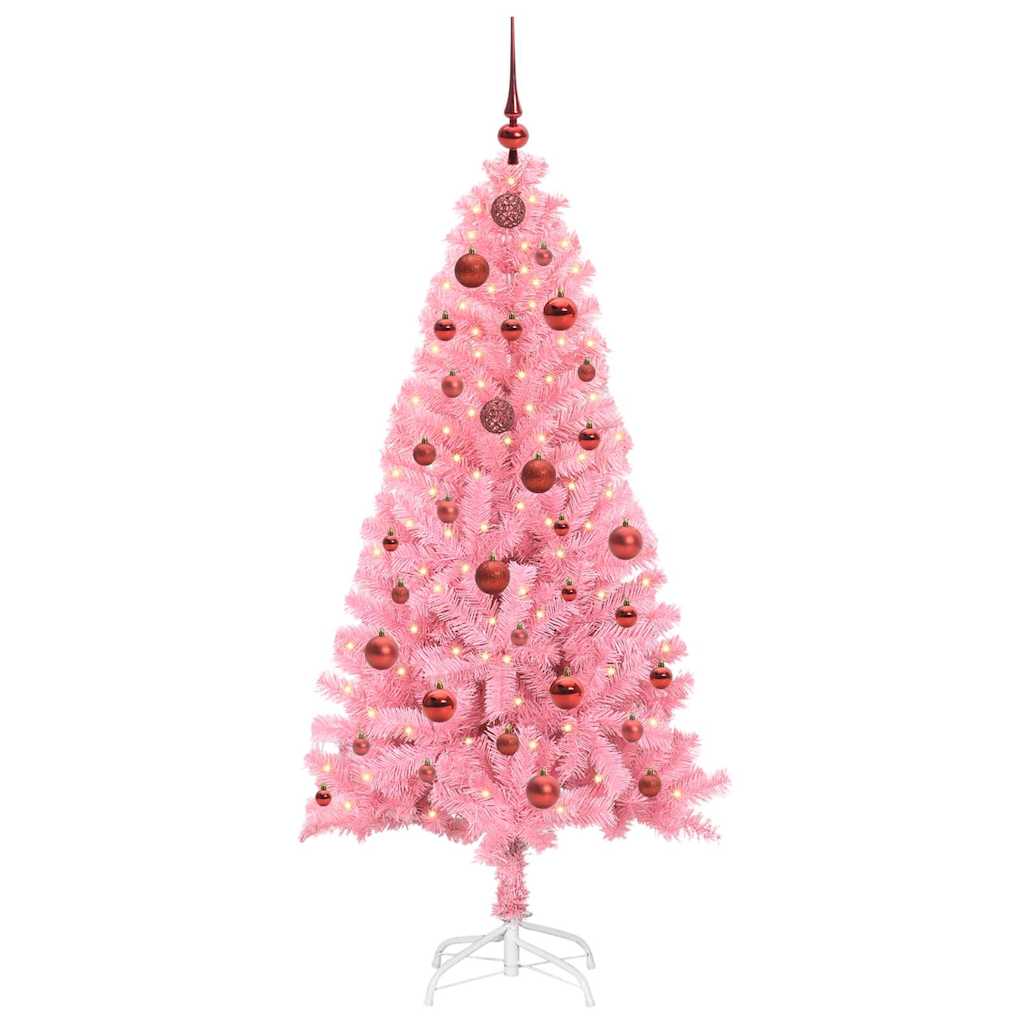 Karácsonyfa Rózsaszín 150 cm PVC