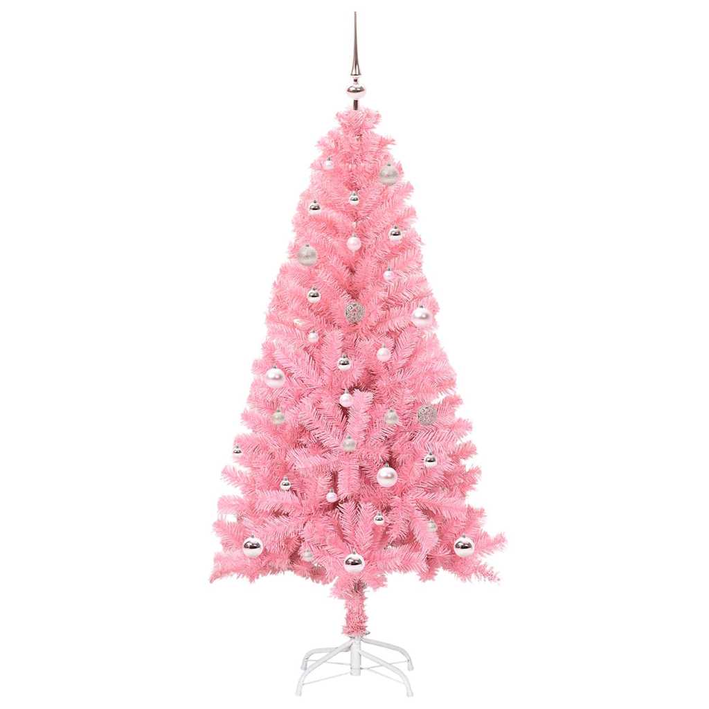 Karácsonyfa 150 LED-del állvánnyal Rózsaszín 150 cm PVC