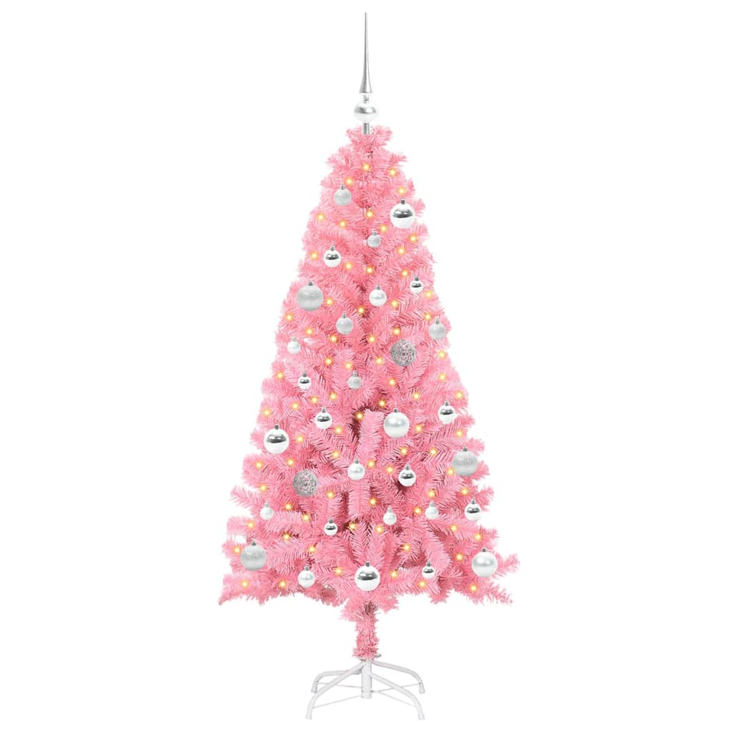 Karácsonyfa Rózsaszín 150 cm PVC