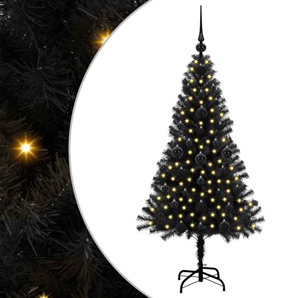 Karácsonyfa Fekete 120 cm PVC