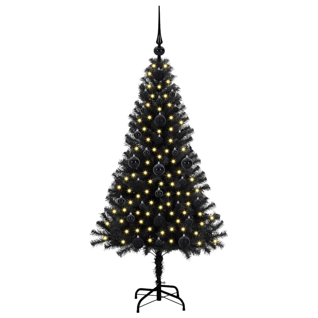 Karácsonyfa Fekete 120 cm PVC