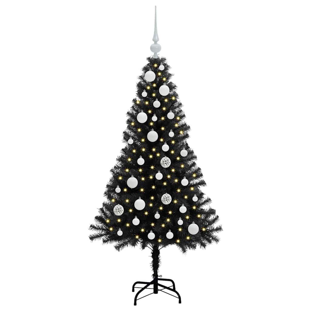 Karácsonyfa Fekete 120 cm PVC