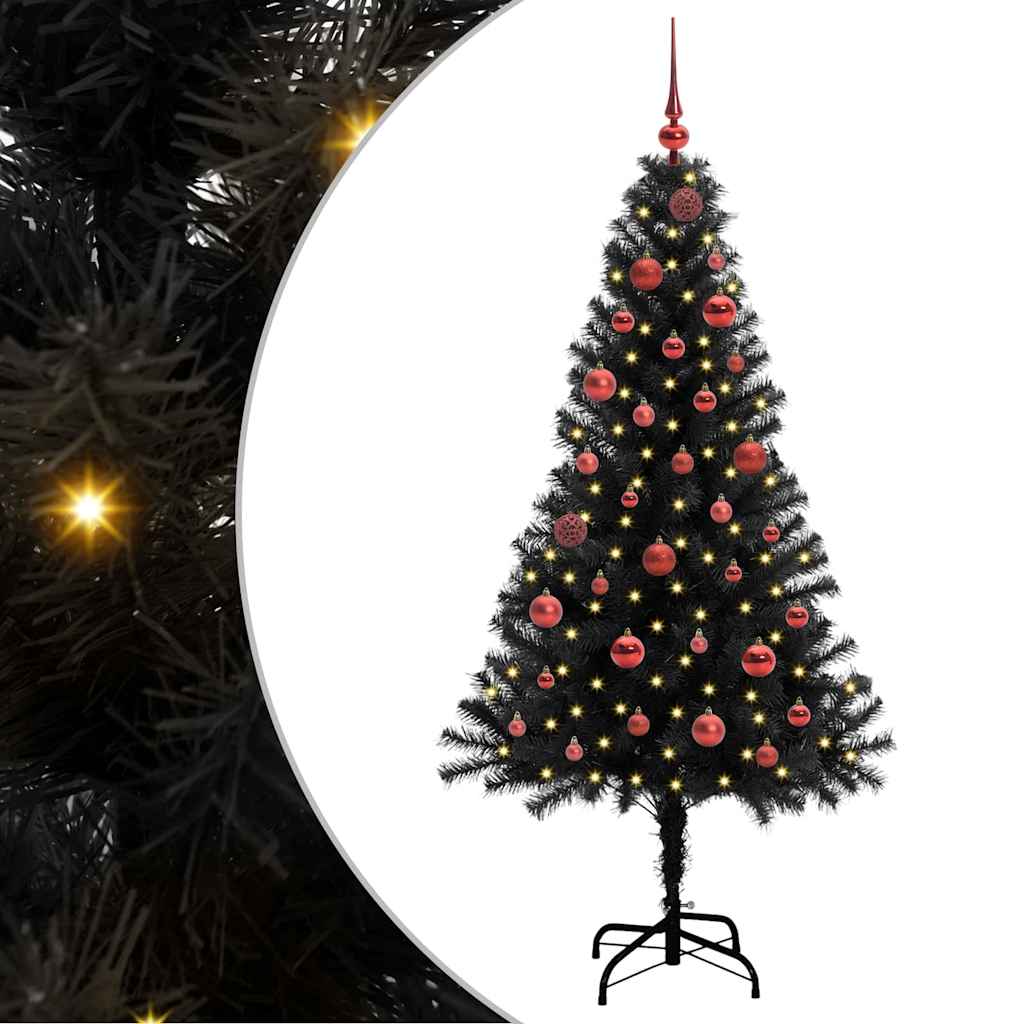 Karácsonyfa Fekete 150 cm PVC