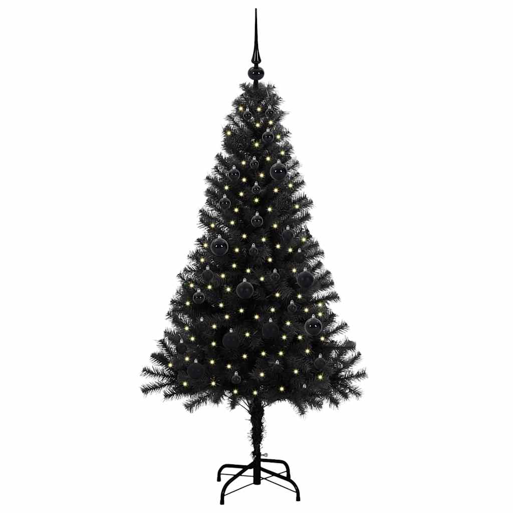 Karácsonyfa Fekete 150 cm PVC
