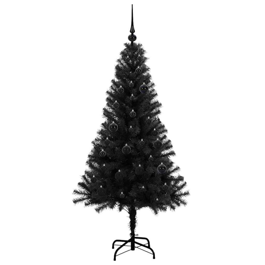 Karácsonyfa Fekete 150 cm PVC