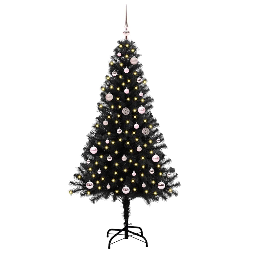Karácsonyfa Fekete 150 cm PVC