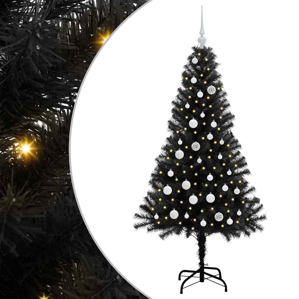 Karácsonyfa Fekete 150 cm PVC