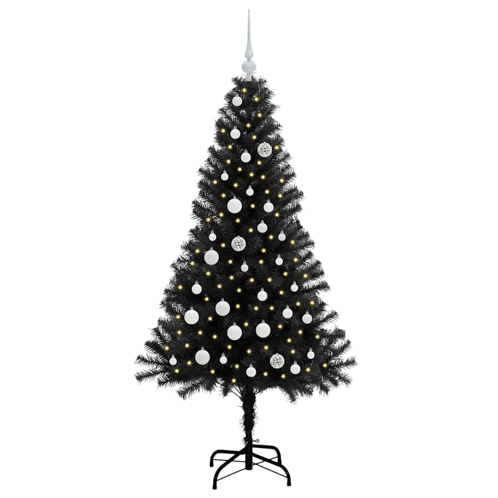 Karácsonyfa Fekete 150 cm PVC
