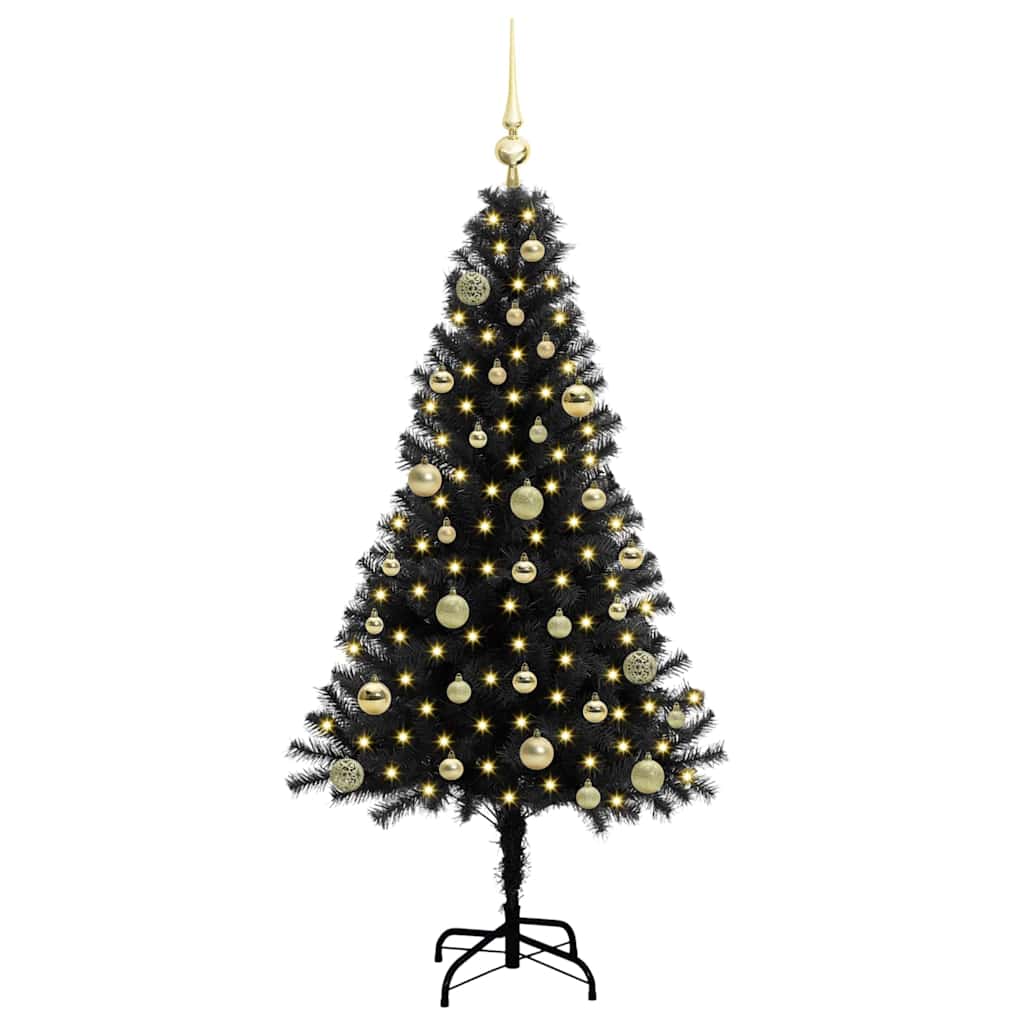 Karácsonyfa Fekete 150 cm PVC