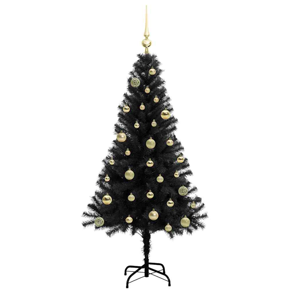 Karácsonyfa Fekete 150 cm PVC
