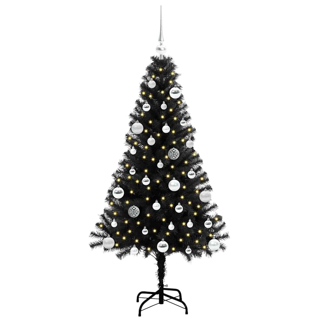 Karácsonyfa Fekete 150 cm PVC