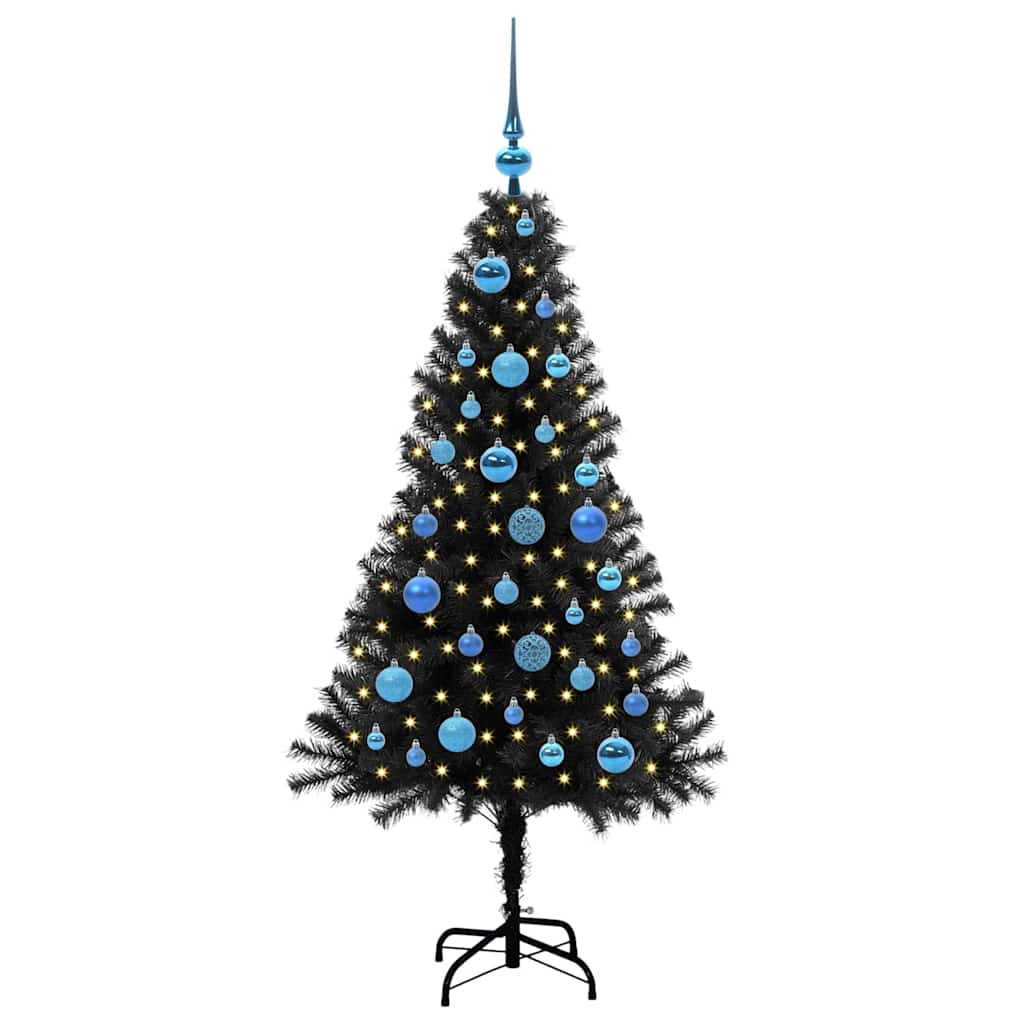 Karácsonyfa Fekete 150 cm PVC