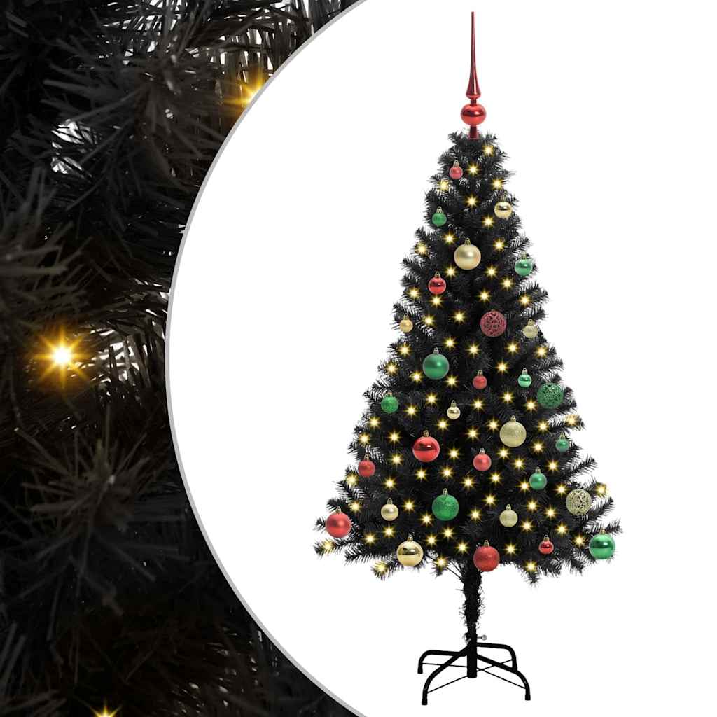 Karácsonyfa Fekete 150 cm PVC