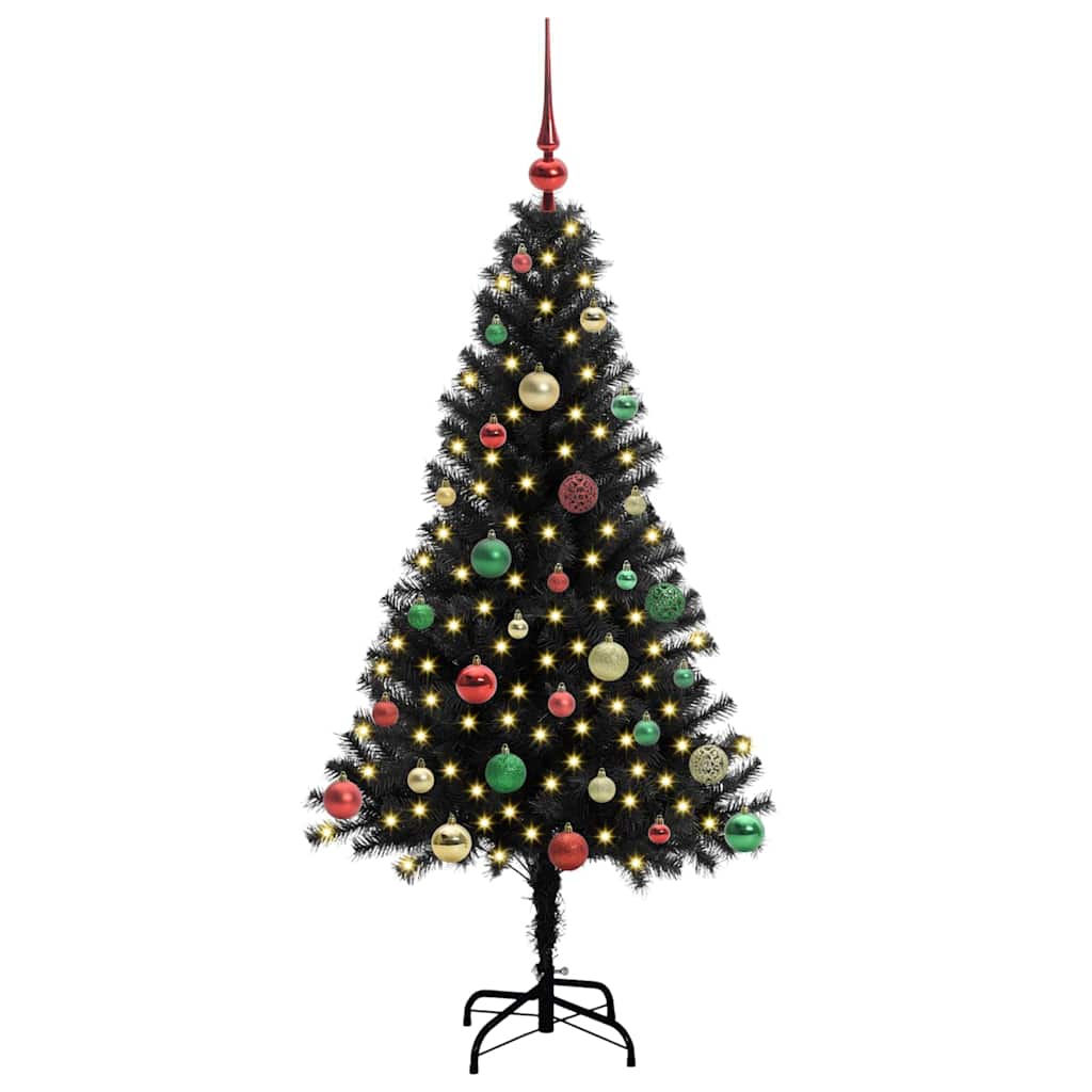Karácsonyfa Fekete 150 cm PVC