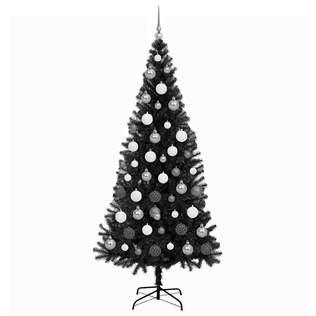 Karácsonyfa Fekete 180 cm PVC