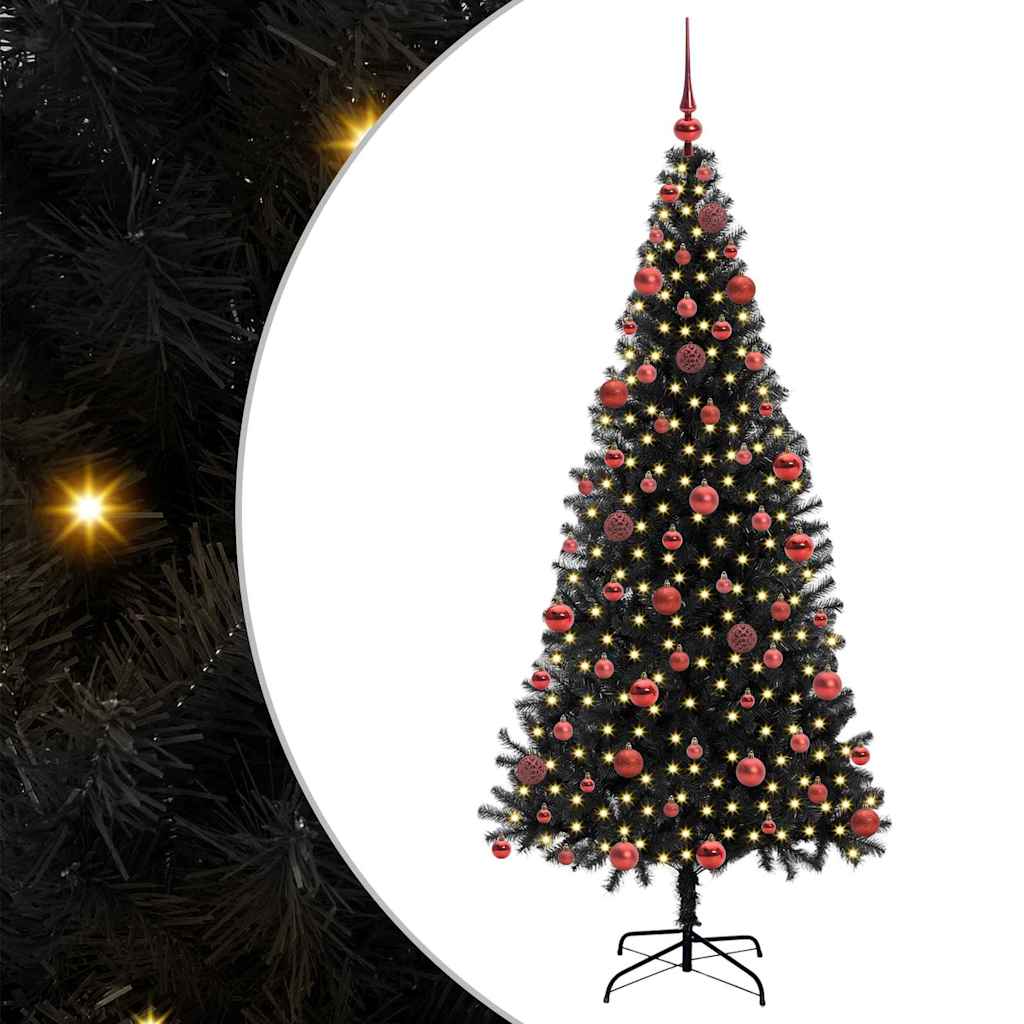 Karácsonyfa Fekete 180 cm PVC