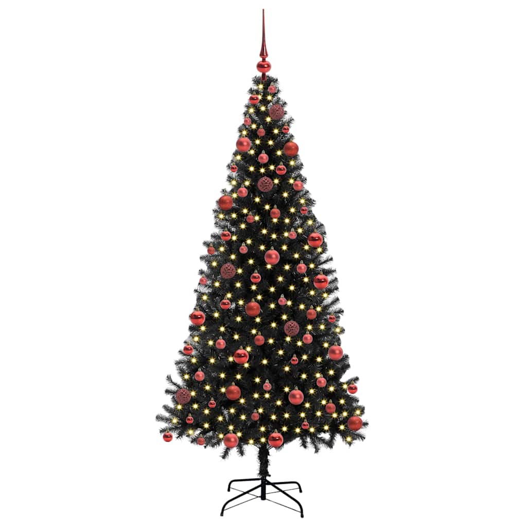 Karácsonyfa Fekete 180 cm PVC