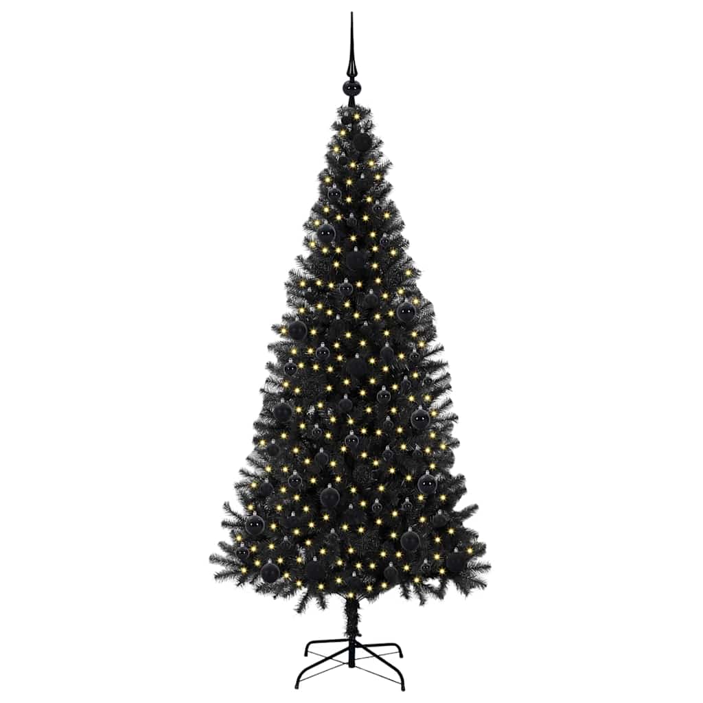Karácsonyfa Fekete 180 cm PVC