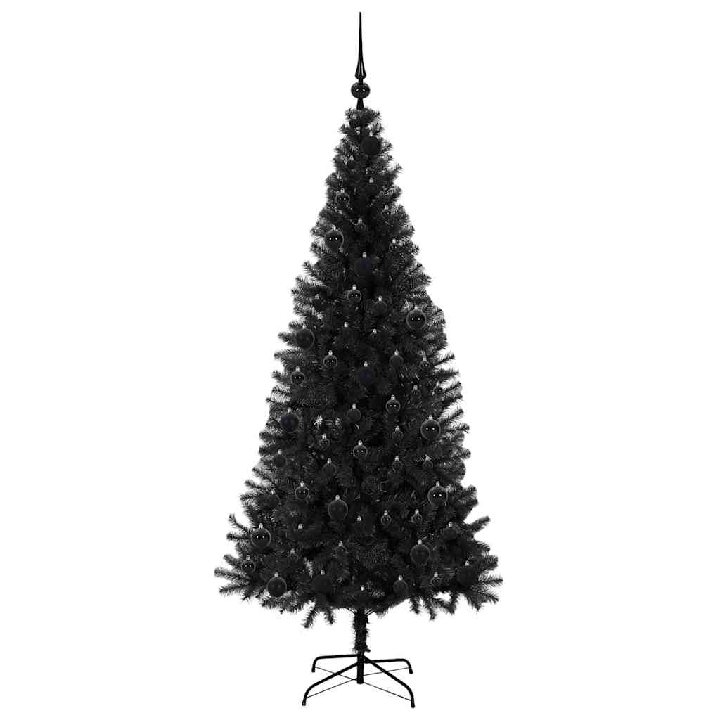 Karácsonyfa Fekete 180 cm PVC