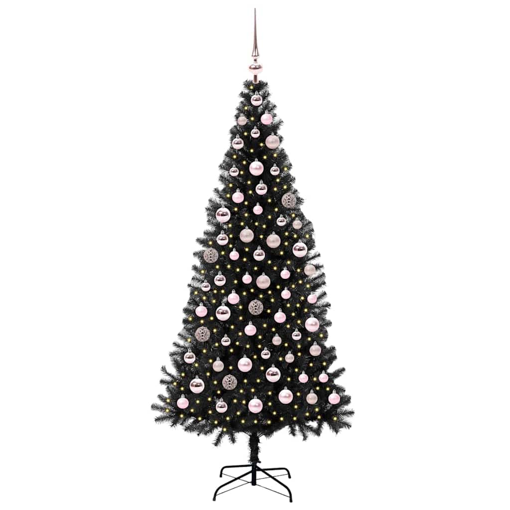 Karácsonyfa Fekete 180 cm PVC